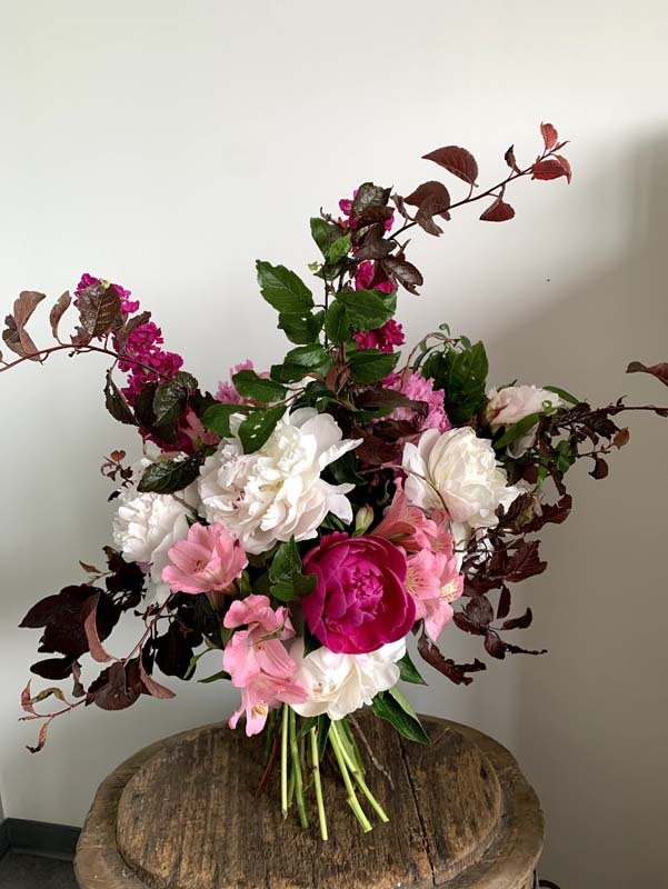 Seasonal floral arrangement from the studio